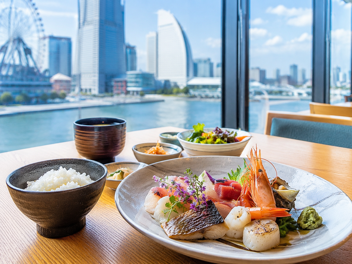 みなとみらい・桜木町周辺のランチ利用をイメージした食事風景